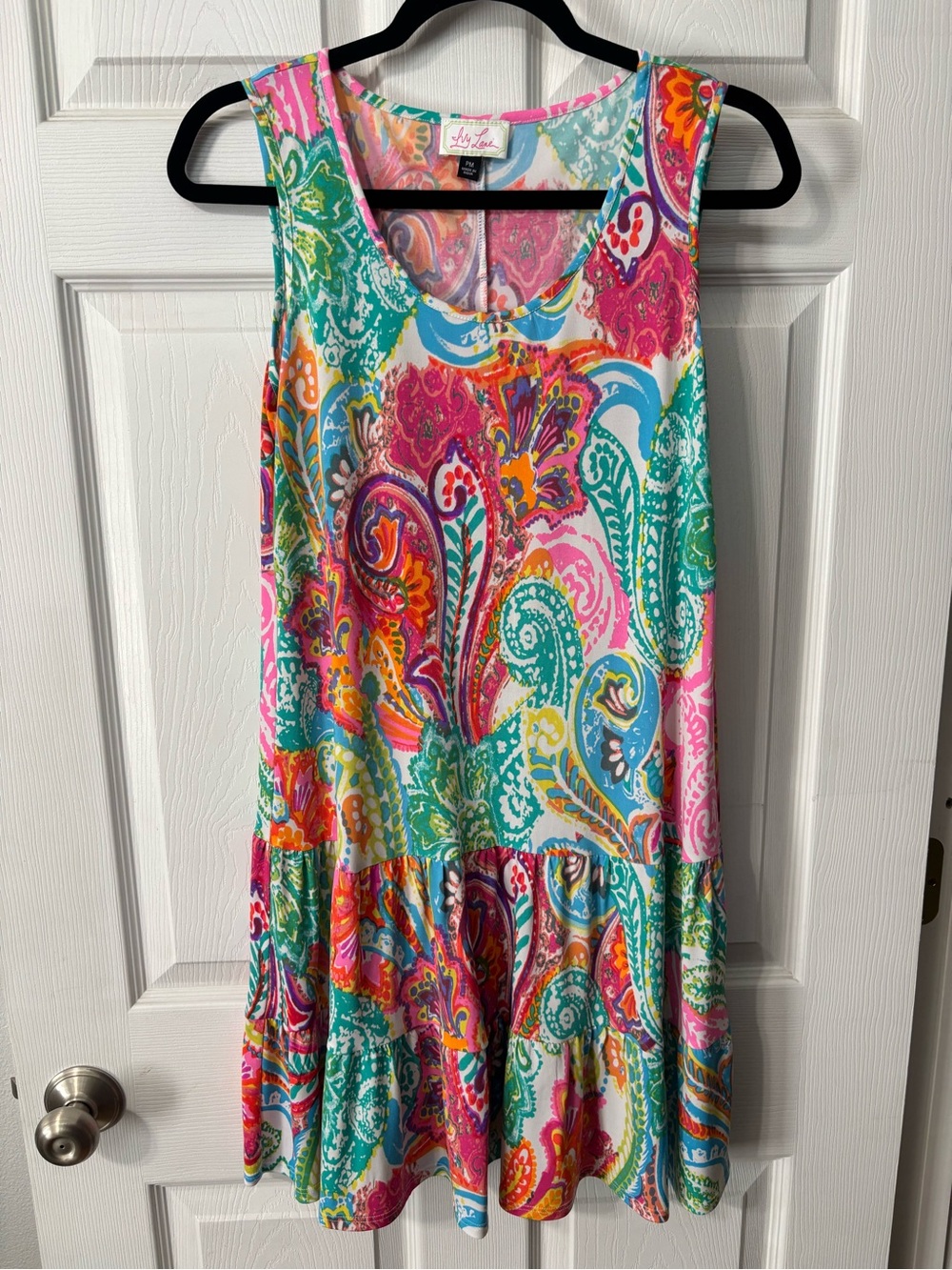 Ivy Lane Sheath Sun Dress Paisley Knee Length Size Petite Medium EUC Summer
